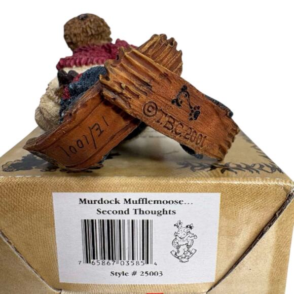 Boyds Collection Murdock Mufflemoose Second Thoughts 2001 Ornament with Box - Picture 4 of 4